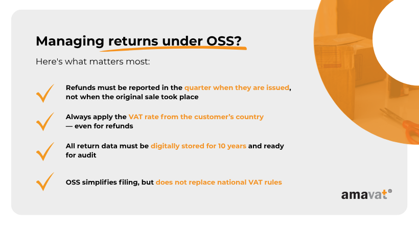 Managing returns under OSS