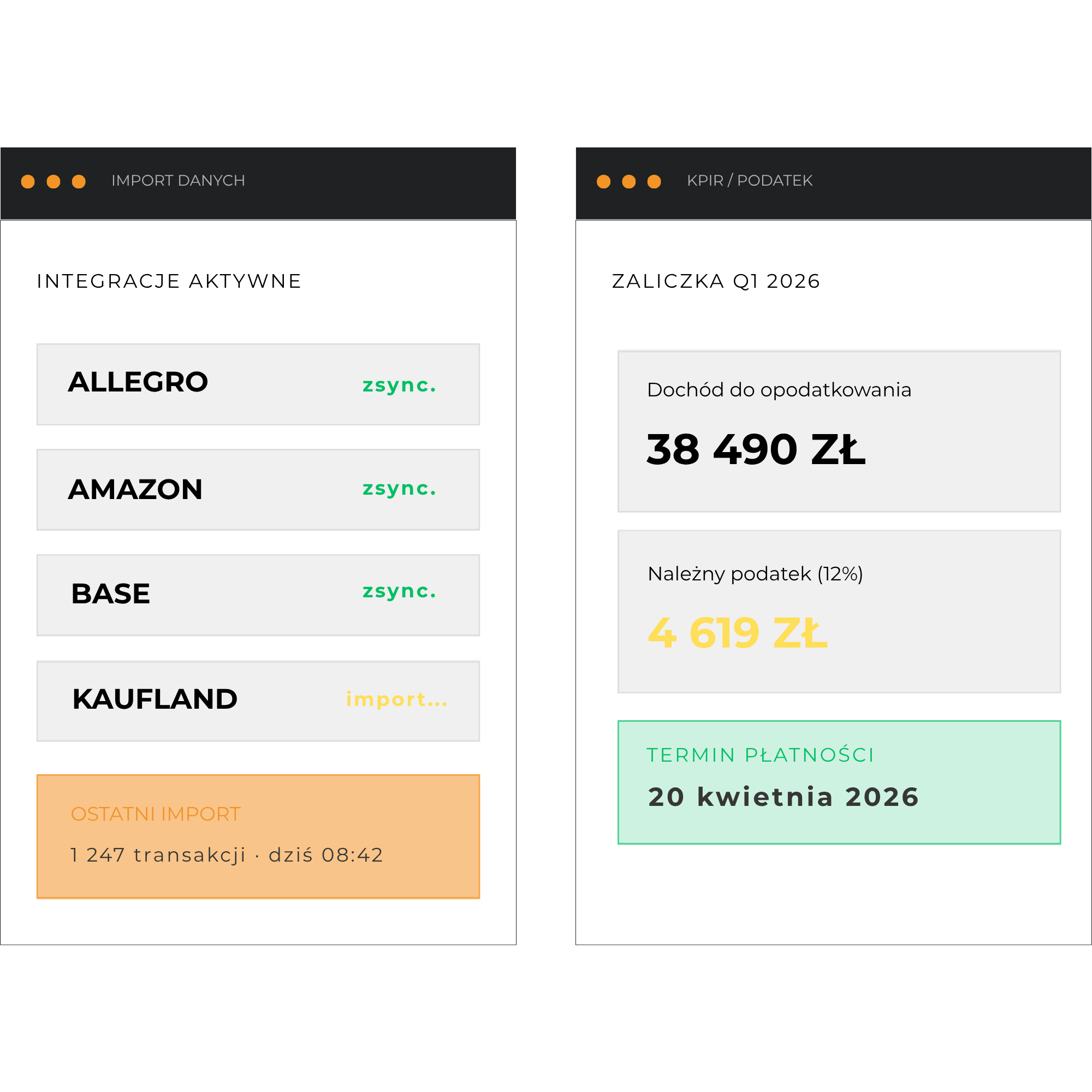 ReCount Dashboard – import danych
